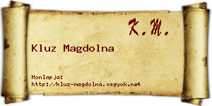 Kluz Magdolna névjegykártya