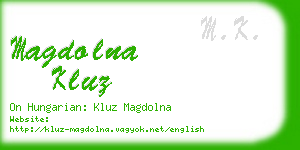 magdolna kluz business card